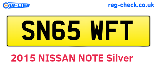 SN65WFT are the vehicle registration plates.