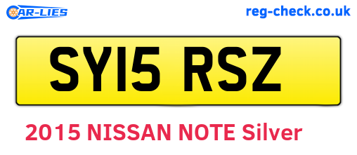 SY15RSZ are the vehicle registration plates.