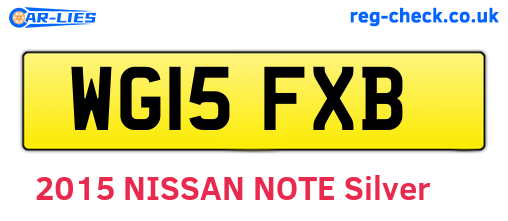 WG15FXB are the vehicle registration plates.