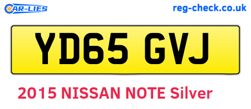 YD65GVJ are the vehicle registration plates.