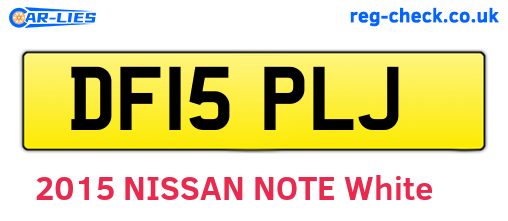 DF15PLJ are the vehicle registration plates.