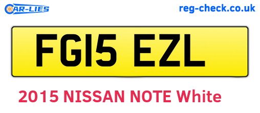 FG15EZL are the vehicle registration plates.