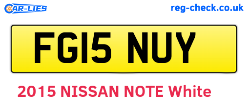 FG15NUY are the vehicle registration plates.