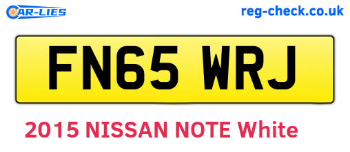 FN65WRJ are the vehicle registration plates.