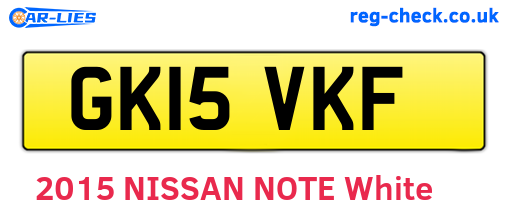 GK15VKF are the vehicle registration plates.