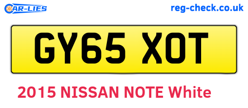 GY65XOT are the vehicle registration plates.