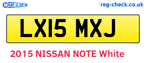 LX15MXJ are the vehicle registration plates.