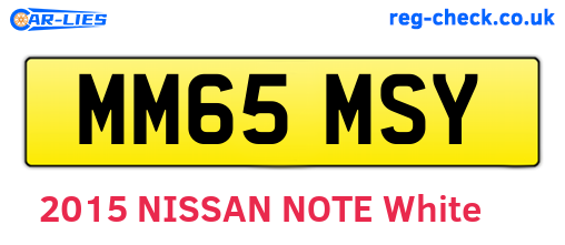 MM65MSY are the vehicle registration plates.