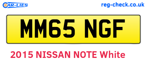MM65NGF are the vehicle registration plates.