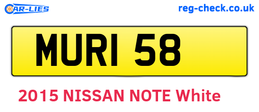 MUR158 are the vehicle registration plates.