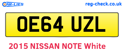 OE64UZL are the vehicle registration plates.