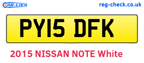 PY15DFK are the vehicle registration plates.