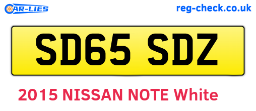 SD65SDZ are the vehicle registration plates.