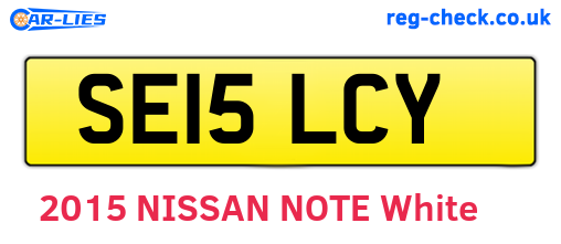 SE15LCY are the vehicle registration plates.