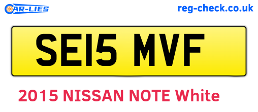 SE15MVF are the vehicle registration plates.