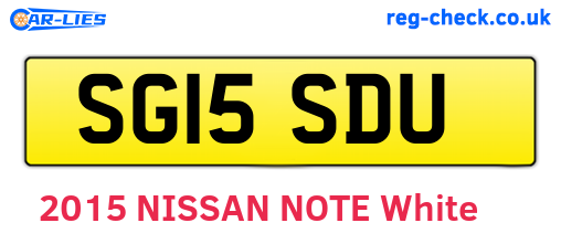 SG15SDU are the vehicle registration plates.