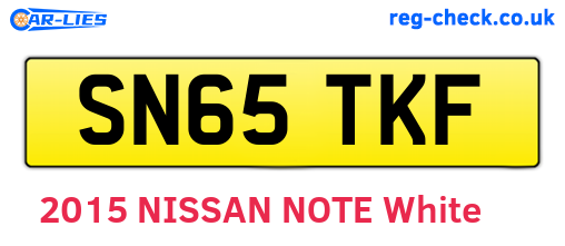 SN65TKF are the vehicle registration plates.