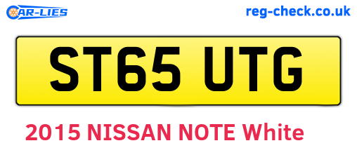 ST65UTG are the vehicle registration plates.