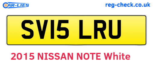 SV15LRU are the vehicle registration plates.