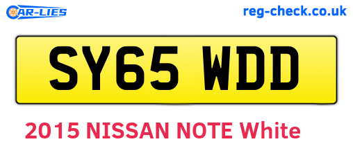 SY65WDD are the vehicle registration plates.