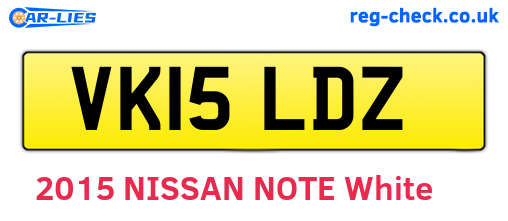 VK15LDZ are the vehicle registration plates.