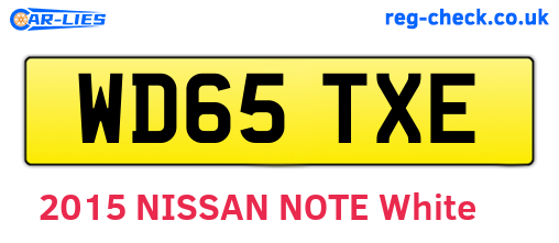 WD65TXE are the vehicle registration plates.