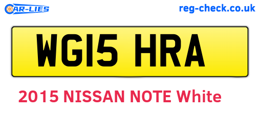 WG15HRA are the vehicle registration plates.
