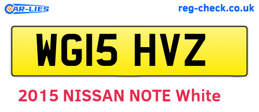 WG15HVZ are the vehicle registration plates.