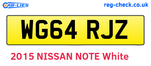 WG64RJZ are the vehicle registration plates.
