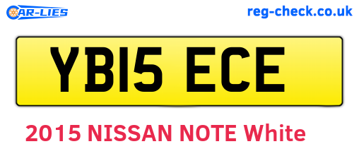 YB15ECE are the vehicle registration plates.