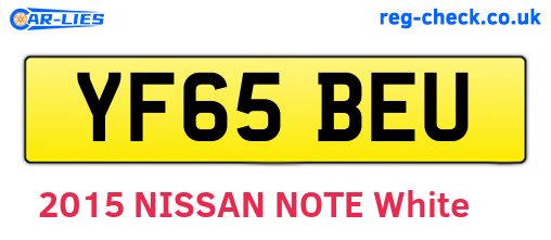 YF65BEU are the vehicle registration plates.