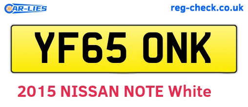 YF65ONK are the vehicle registration plates.