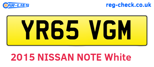 YR65VGM are the vehicle registration plates.