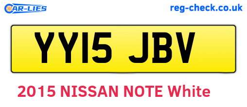 YY15JBV are the vehicle registration plates.