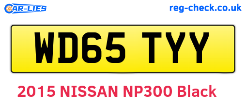 WD65TYY are the vehicle registration plates.
