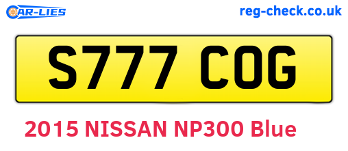 S777COG are the vehicle registration plates.
