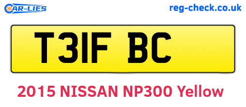 T31FBC are the vehicle registration plates.