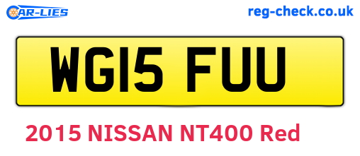WG15FUU are the vehicle registration plates.