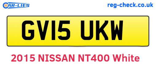 GV15UKW are the vehicle registration plates.