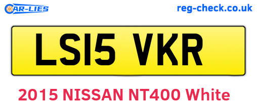 LS15VKR are the vehicle registration plates.