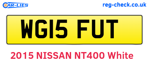 WG15FUT are the vehicle registration plates.