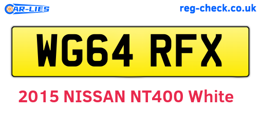 WG64RFX are the vehicle registration plates.