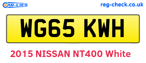 WG65KWH are the vehicle registration plates.