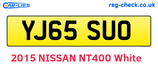 YJ65SUO are the vehicle registration plates.