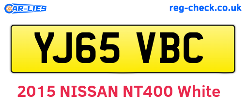 YJ65VBC are the vehicle registration plates.