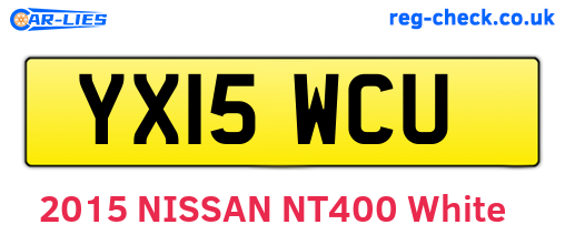 YX15WCU are the vehicle registration plates.