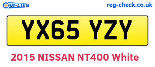 YX65YZY are the vehicle registration plates.