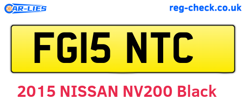 FG15NTC are the vehicle registration plates.