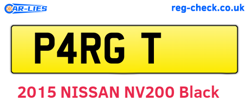 P4RGT are the vehicle registration plates.