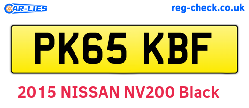 PK65KBF are the vehicle registration plates.